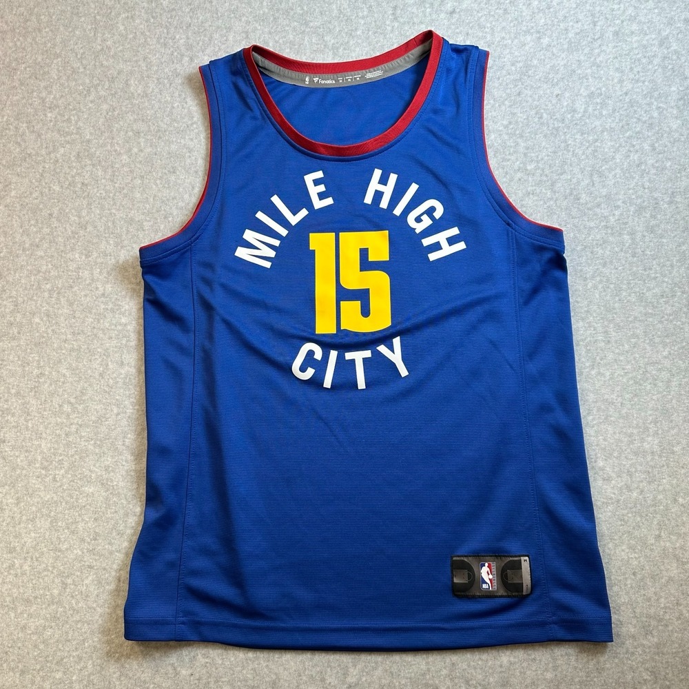 Nikola Jokic #15 Denver Nuggets Fanatics Jersey Mens M Mile High City NBA Blue